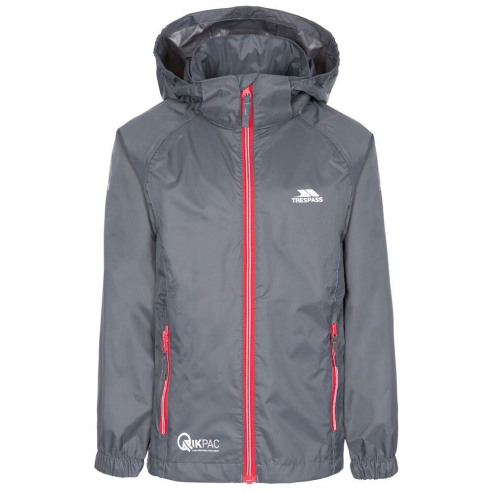 Trespass Childrens/Kids Qikpac X Unisex Packaway Jacket / Flint